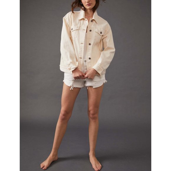 Free People Jolene Trucker Jacket / Ecru - Picture 7 of 14